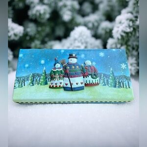 Snowman polymetal ornament Set 4 Gift Box